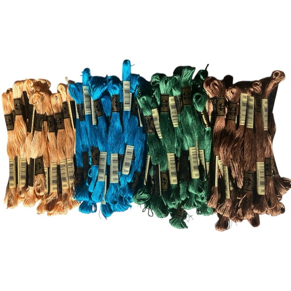 NEW 100 Skeins DMC 6 Strand Embroidery Floss & Embroidery Floss Number Stickers - Picture 1 of 8